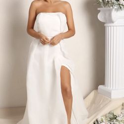 long white wedding dress