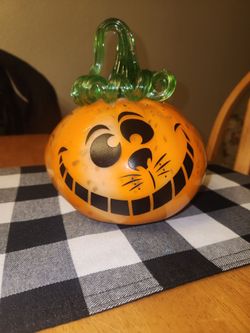 Disney Parks Disneyland Arribas Brothers Cheshire Cat Glass Pumpkin NEW