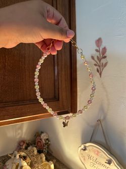 Wire Necklace Faux Pearl