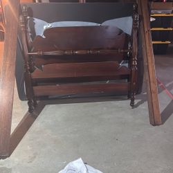 Solid wood double Headboard & Footboard & Sidebars 