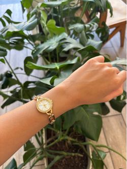 Gold bracelet watch