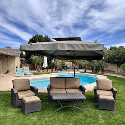 Mission Hill 6-Piece Patio Set – Convertible Sofa / Reclining Chairs – $290 OBO