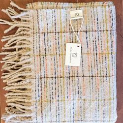 Pretty Persuasions Large Fringed Scarf / Shawl / Wrap, New With Tags