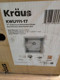 Kraus Kore Workstation 16-Gauge Stainless Steel 17 in. Undermount Bar Sink