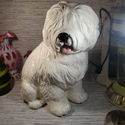 Vintage Huge Sheep Dog Ceramic 