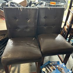 Leather barstools 