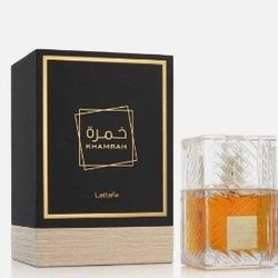 Lattafa  Khamrah for Unisex Eau de Parfum Spray, 3.4 oz