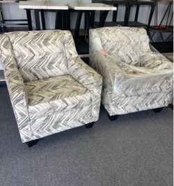 2 New Fabric Accent Chairs