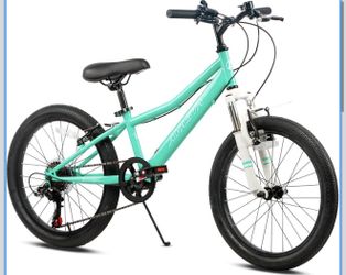 Govet 20'' Kids Mountain Bike for 6-12 Years Old Boys Girls with Suspension Fork, 6 Speeds Drivetrain, Multiple Colors