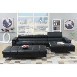 Black Sectional Sofa (F7363)