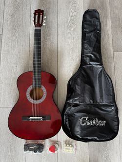 Best Choice Products 38” Beginner Acoustic Guitar Starter Kit w/ Gig Bag, Strap, Extra Strings - Mahogany