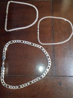 925 Silver FILLED Chains & Bracelets Bundle
