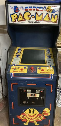 Super Pac-man Arcade Machine By Midway 1982 &  Free Play Option/ Coin Operation
