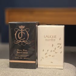 Juicy Couture Royal Rose & Lalique for Women by Lalique Perfume Bundle for Girlfriend / Wife / Valentines Day Gift
