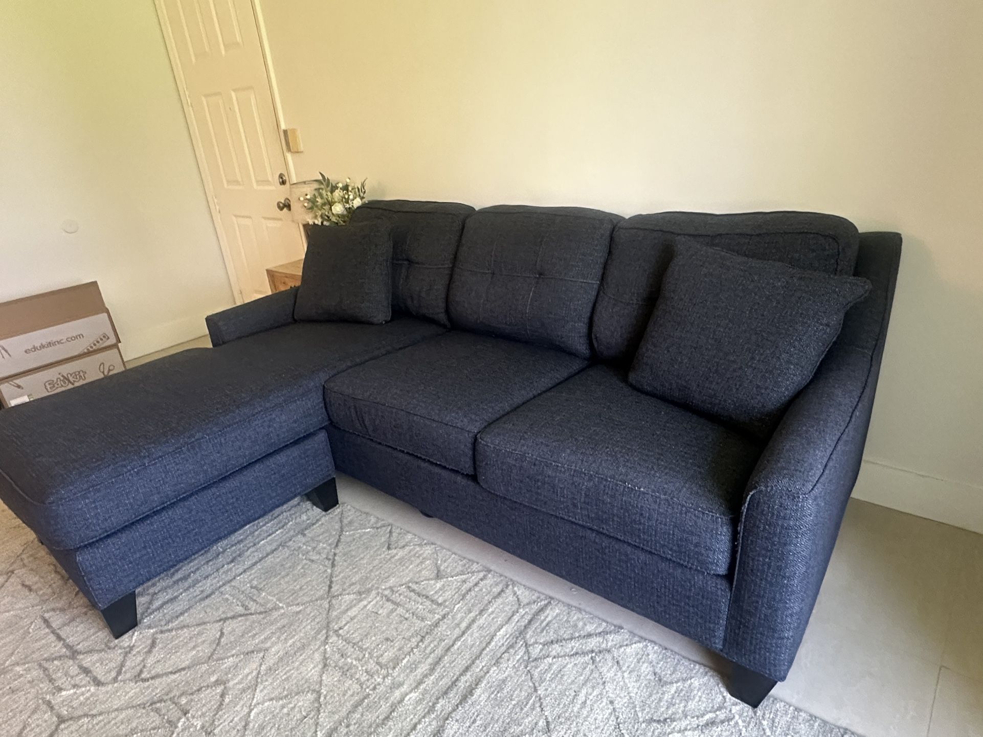 Navy Blue Sectional Sleeper Couch