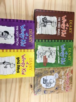 Diary of a Wimpy Kid  Lot Of 5 Hardcover Paperback Dog Days The Last Straw & Not