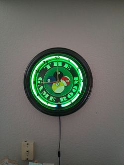 The Game Room Neon Wall Clock