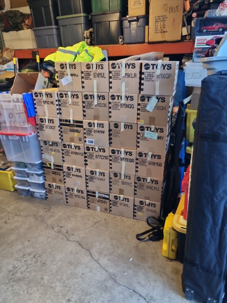 30 cases of Hot Wheels, 72 cars per case.