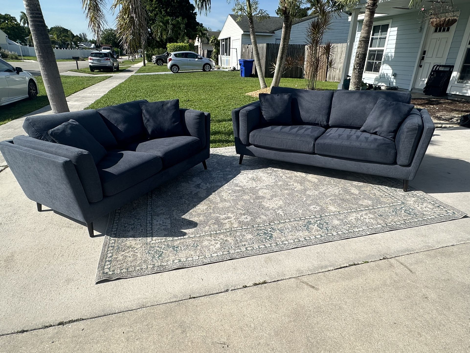 Blue Sofa Set Free Delivery 🛻
