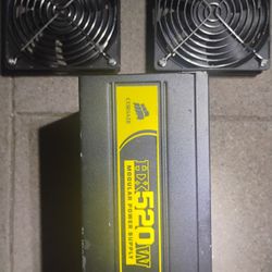 Corsair Power Supply & Two New  Cooling Fans 