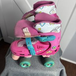 Disney Girls Mini Mouse Quad Roller Blades Pink Skates Ask .8-9