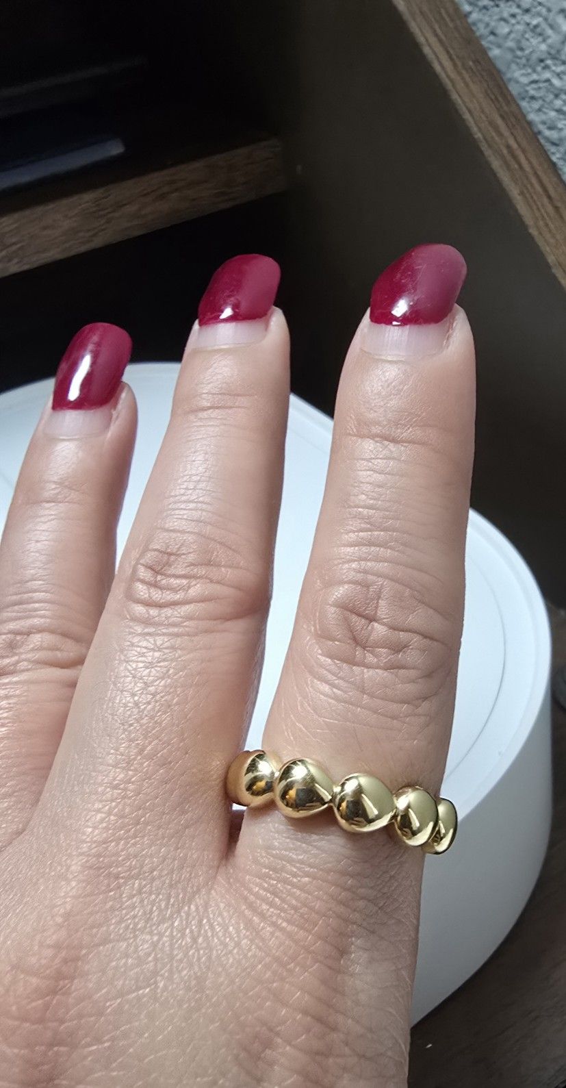 18k Gold Bubble Ring Size 8.5 💯% Real Gold