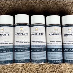 METRIE COMPLETE. POLAR WHITE SPRAY. Each Can 13 Oz. Total 6  Cans