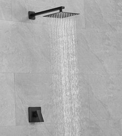Matte Black Shower Faucet Set