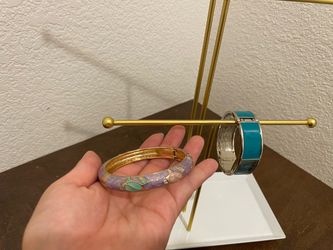 Cloisonné Enamel Bangle Bracelet and Watch