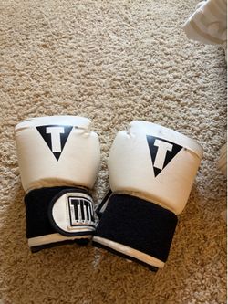 White Title Boxing Gloves