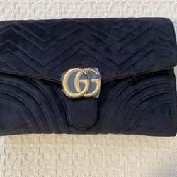 Gucci Marmont velvet clutch bag