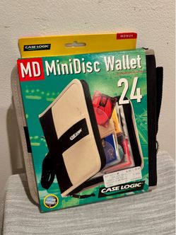 NEW VINTAGE Case Logic MD MiniDisc Wallet NOS Au2