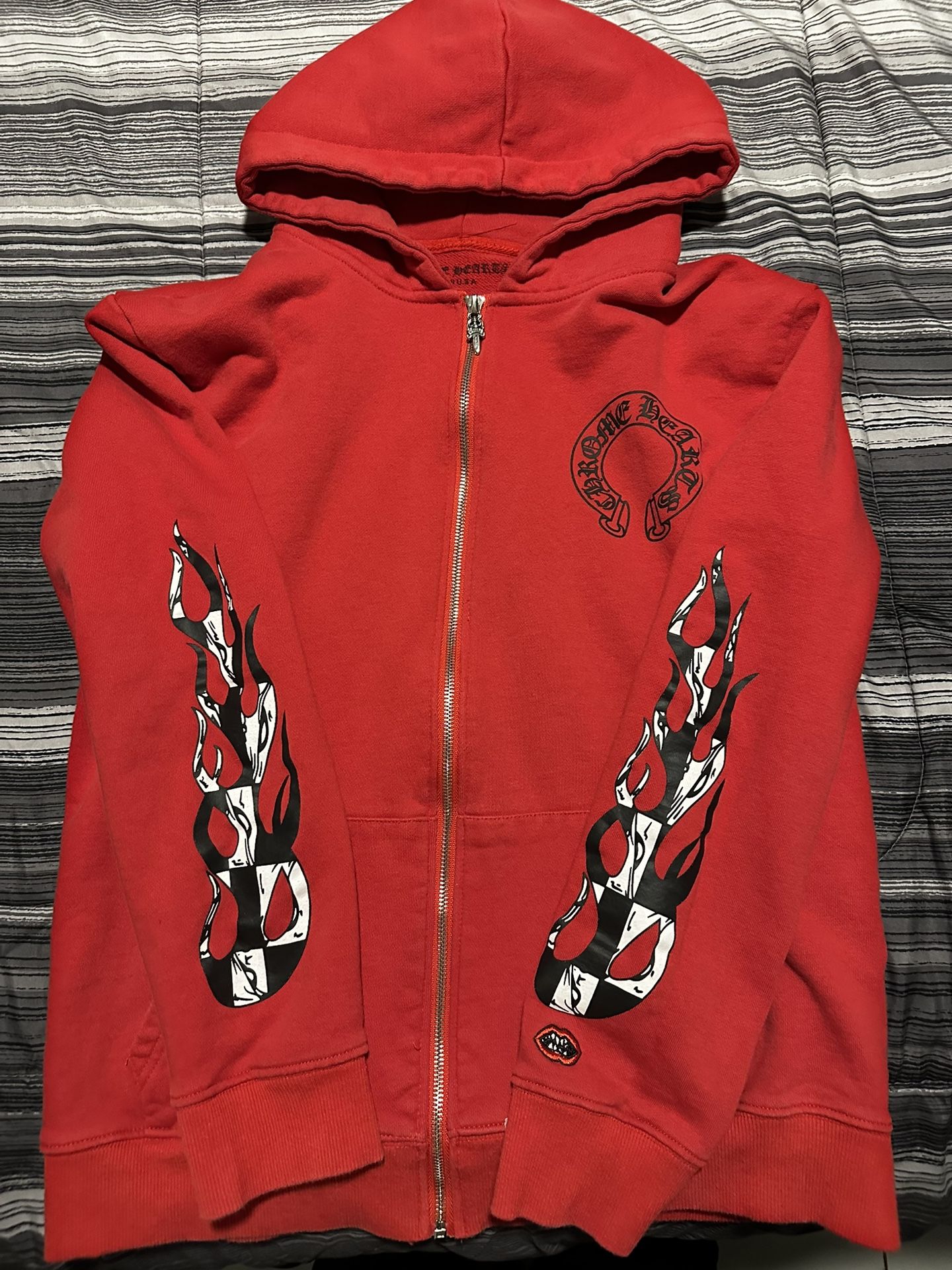 Red Chrome Heart Jacket Size M