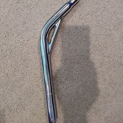 New Silver/Chrome Bicycle Laid Back Seat Post With Brace 27.2 Mm