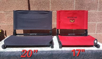 2 Portable Folding Steel Stadium Seats for Bleachers