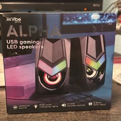 Alpha USB gaming LED speakers