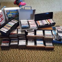 Cassette Tapes  With Holders