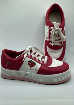 Sweet Strawberry Sneakers by Queen Zoo Platform strawberry Shoes