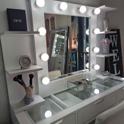 New Vanity with Shelves 