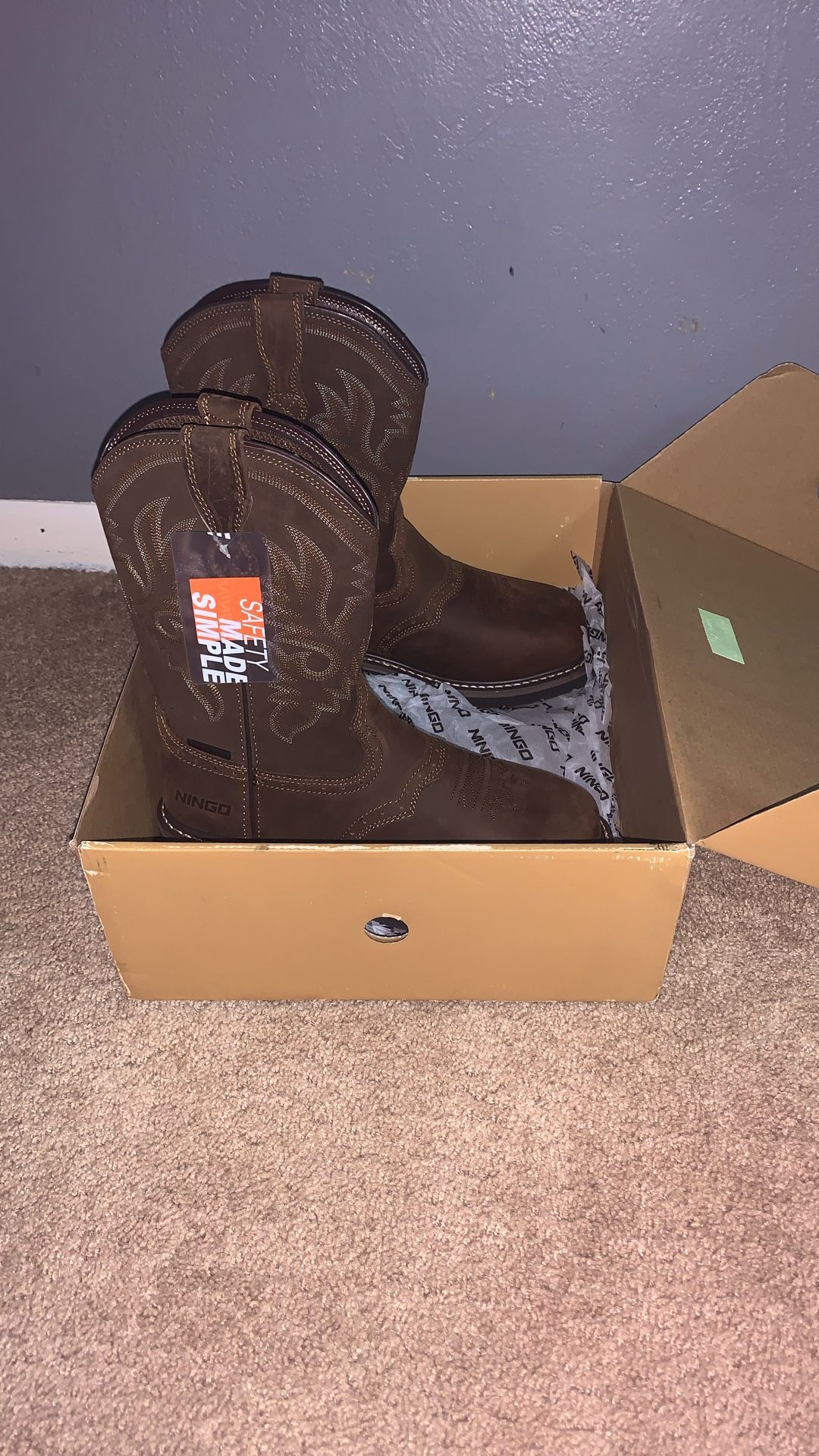 HISEA NINGO Men's Western Cowboy Boots