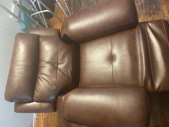 Brown Leather Recliner Chair