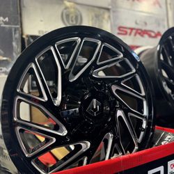 🚦🔥20” Gloss Black Mil Off-road Gear Wheels🚦🛞