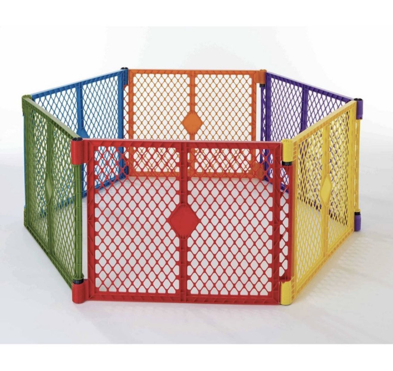 Superyard Colorplay 6 Panel Freestanding Baby Playard