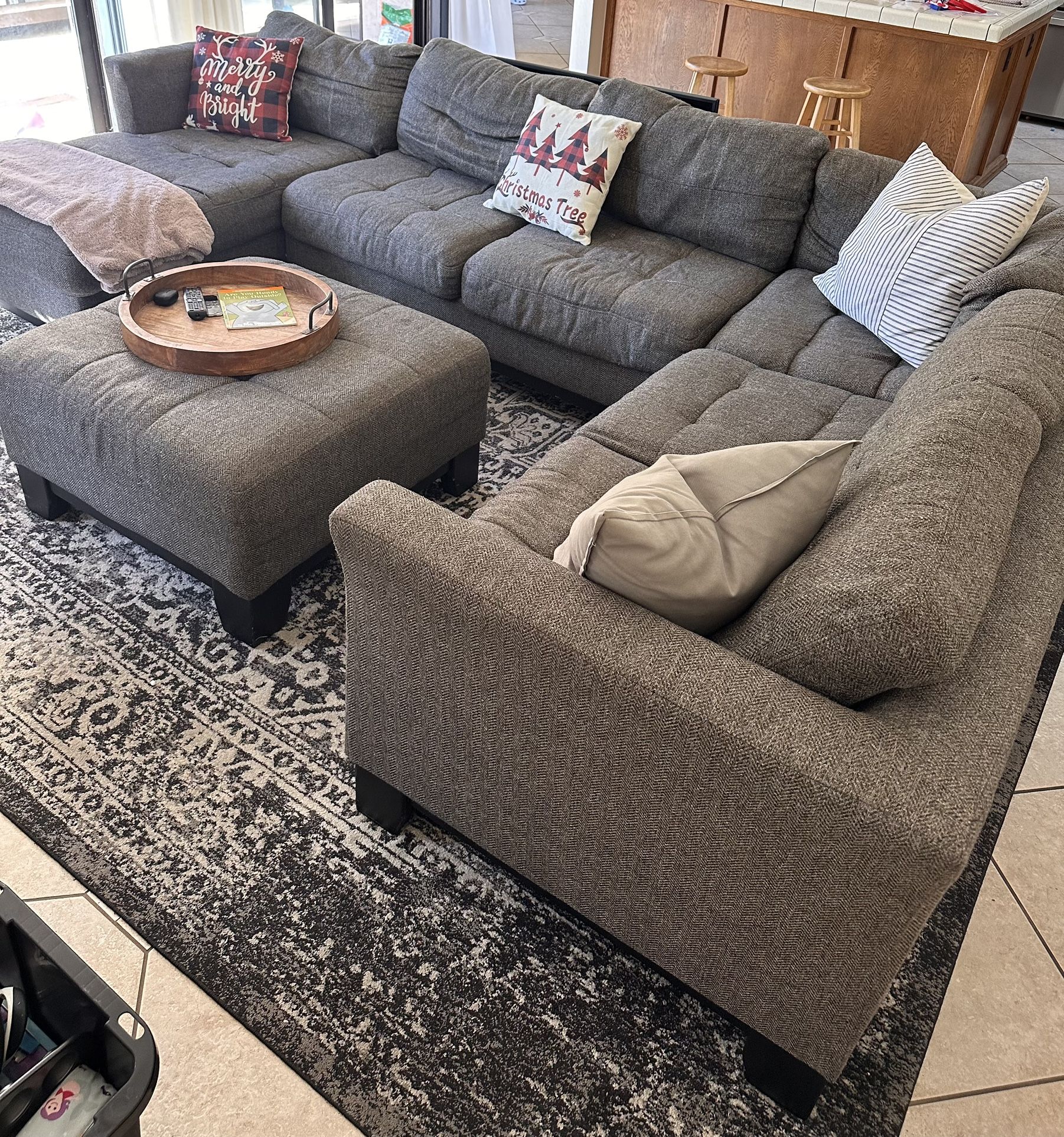 Large Couch With Ottoman