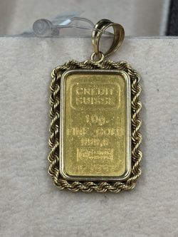 Gold Bar Pendant
