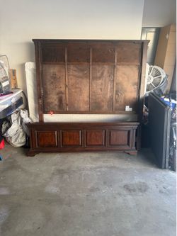 Queen size headboard with dresser
