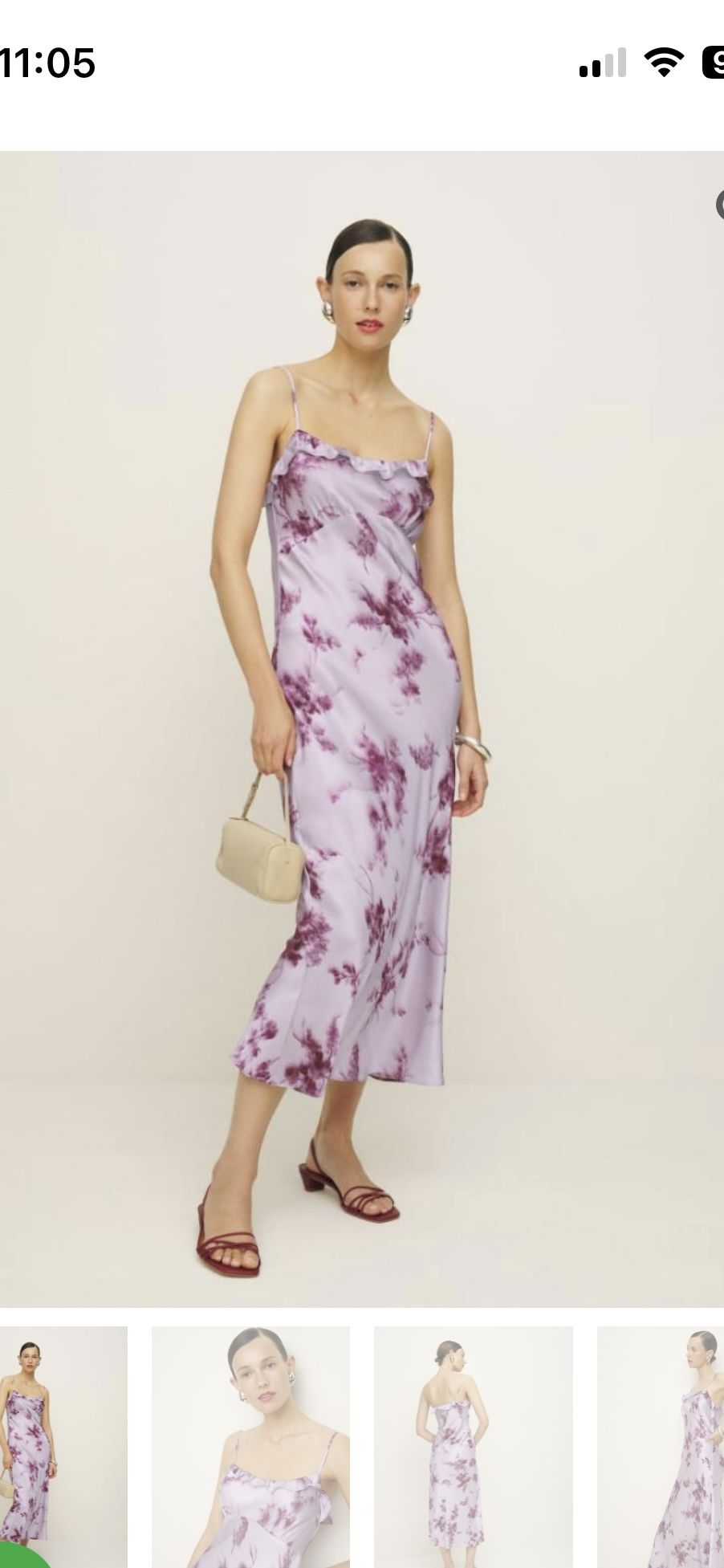 Reformation Aribella Silk Dress XS