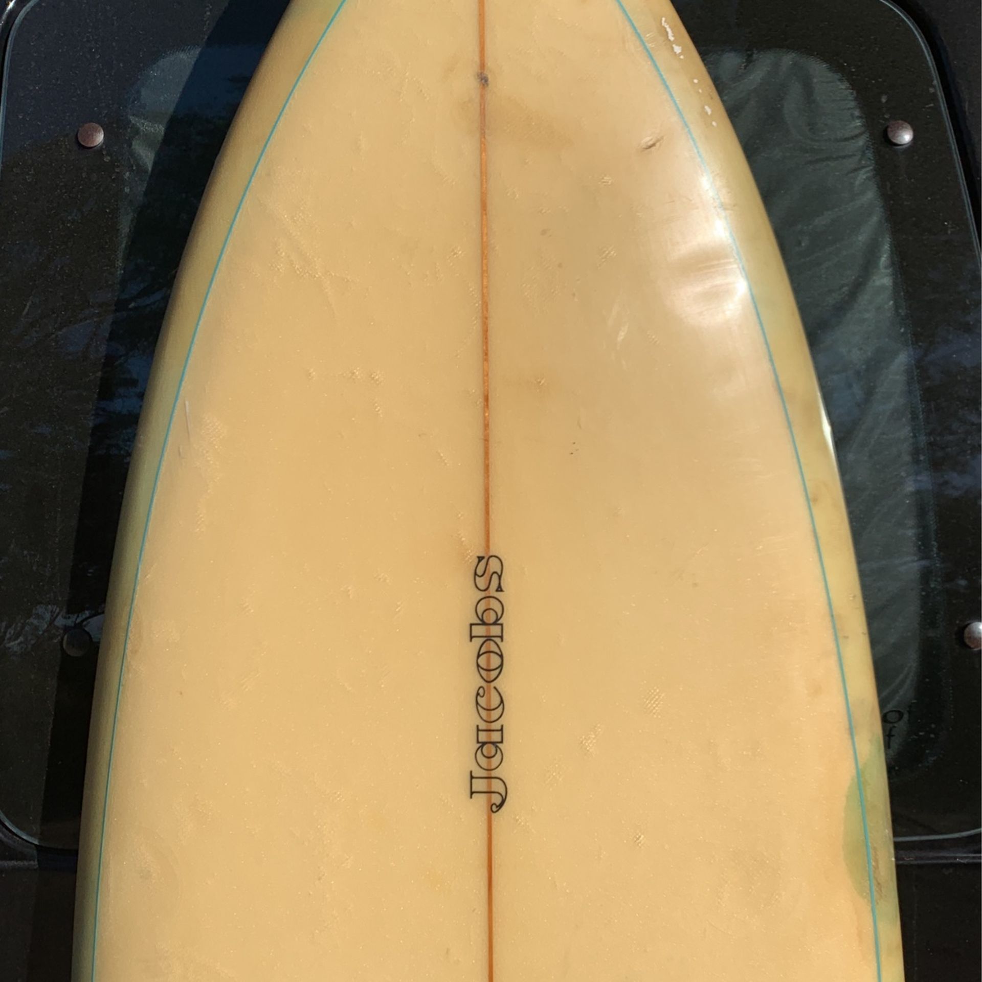 Vintage Jacobs Surfboard 6'9" Single Fin Winged Pintail