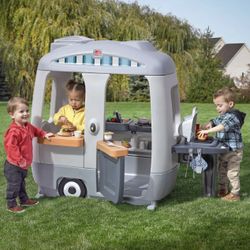 Step2 Adventure Camper Playhouse - Kids Outdoor Playhouse with Realistic Camper