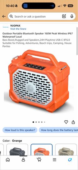 Outdoor Portable Bluetooth Speaker 160W Peak Wireless IP67 Waterproof